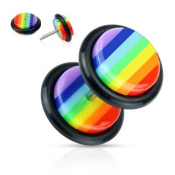 UV Rainbow Fake Ear Plug